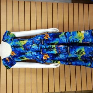 Rima SXM Womens Short Sleeve Dress One Size Fits All Caribbean Tropical Dress